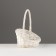 Wicker basket, 25x25x5x13.5x30 cm, white, willow