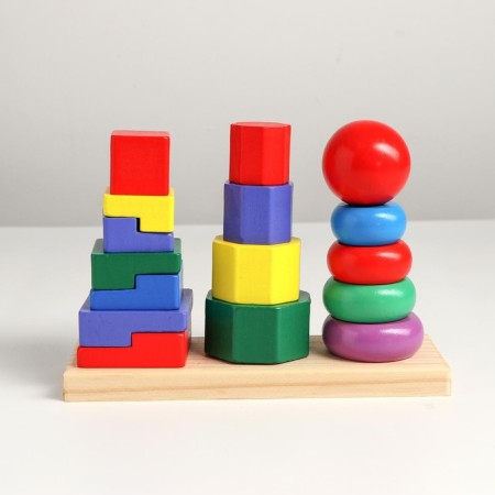 A set of developing pyramids "Trio" 19.8x6.4x13.6 cm-2