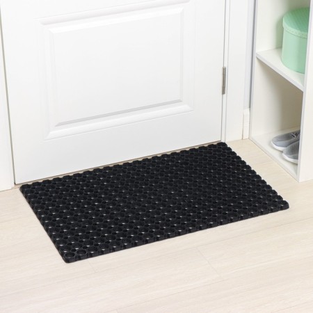 Muddy mud -bearded rug, 50 × 80 × 1.6 cm, black color-2