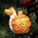 Christmas porcelain ball "Red Serpent", graph, 10 cm