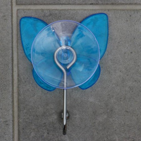 Hook on a vacuum suction cup "butterfly", color mix-2