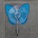 Hook on a vacuum suction cup "butterfly", color mix