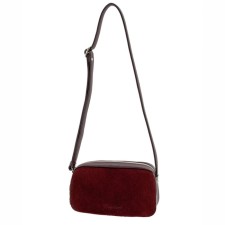 Women's bag (B2768-07140) Artificial leather + suede, burgundy, 1x210x24 cm