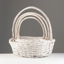 A set of baskets of 4 pcs, 55x44xh17/52; 48x39xh15/46; 42x32xh13/40; 35x27xh12/35 cm, willow