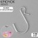 Hook l = 3.8 cm, thickness 2 mm, (set of 100 pcs.), Color Chrome
