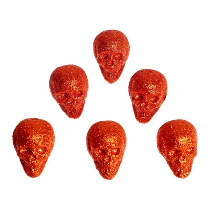 Figure for crafts and decor "Skull", set 6 pcs., Size 1 pcs: 4 × 4.5 × 4.5 cm, Copper color-4