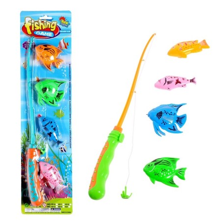 Fishing "sea wave", 4 fish, fishing rod, mix-10