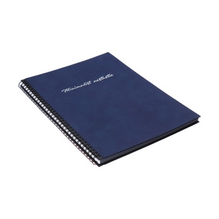 A4 notebook, 96 sheets on the crest of Escalada, integral cover of artificial leather, foil embossing, block 70 g/m2, blue-1
