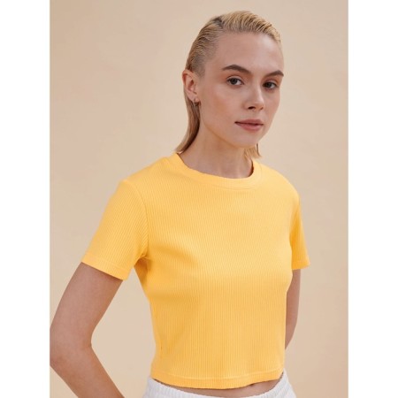 Top female, size m, yellow color-1