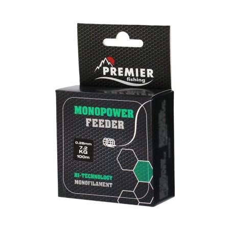 Premier Fishing Monopower Feeder, diameter 0.28 mm, test 7.2 kg, 100 m, green-1