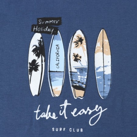 T -shirt for a boy, blue color/surfing, height 116 cm-2