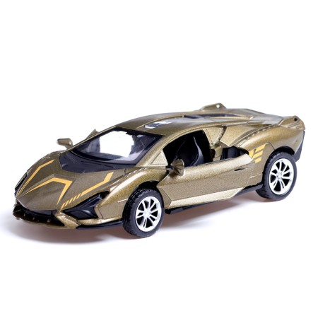 Autograd Metal Metal "coupe", 1:28, light and sound, doors open, green color-3