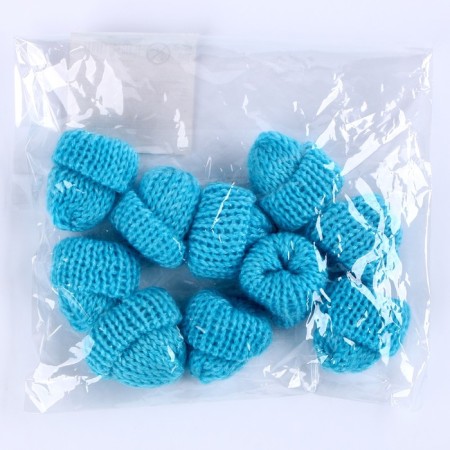 Knitted hat knitted, set 10 pcs., Blue color-3