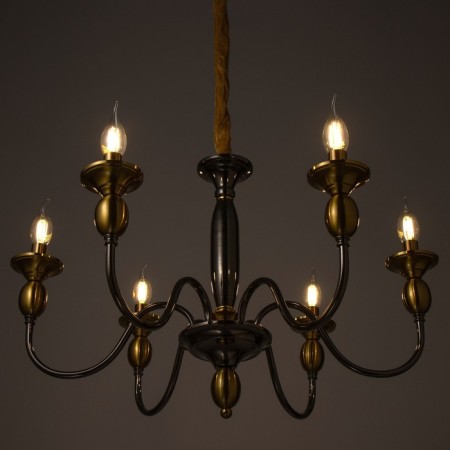 Annie chandelier 6x40W E14 Brass 69x69x44 cm Bayerlux-3