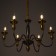 Annie chandelier 6x40W E14 Brass 69x69x44 cm Bayerlux