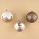 Christmas balls New Year's “Miracles!” Time, for the New Year, plastic, d = 8, 3 pcs., Color white gold