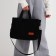 Youth bag with zipper, black color