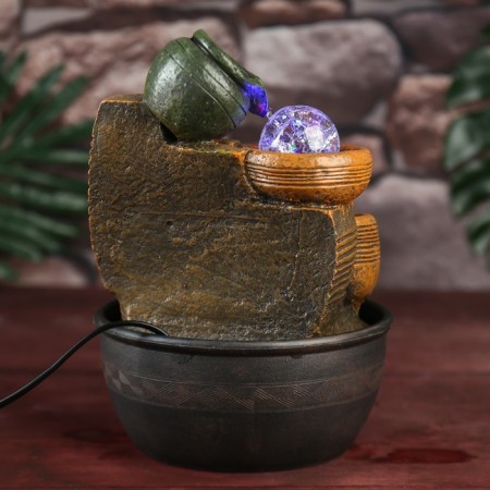 The desktop fountain from the Ganesh network at the waterfall with a jug 28x19x19 cm-3