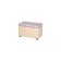 Puff Print 700x380x430 velor light-beige, light lilac/eco-leather beige