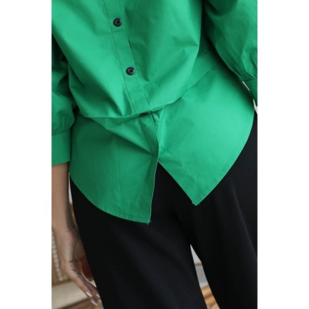 Female shirt, size 54, green color-1