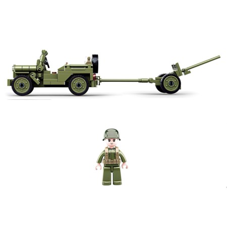 Designer "Army. Jeep with a gun ", 143 details, in a package-1