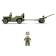Designer "Army. Jeep with a gun ", 143 details, in a package