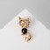 Book "kitten" winking, black color in gold