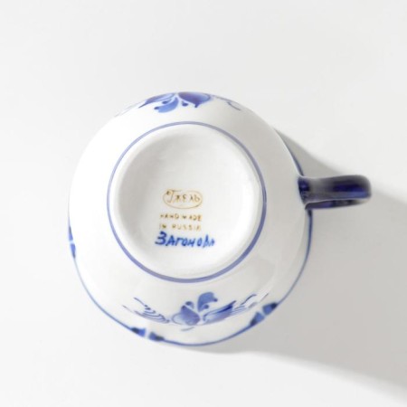 Mug "Egoist", author. Seliverstova G.I., 11x9x9 cm, 280 ml, 1 variety, gzhel-4