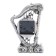 Clock - tabletry “Arfa”, discrete move, dial d -6.5 cm, 19 x 14 cm, aa