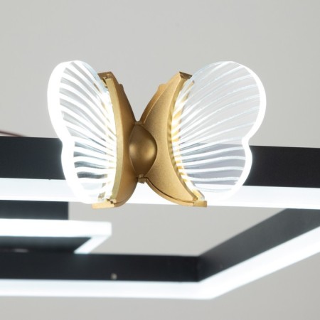 LUSTER "Butterflies UNO" 36W LED 6000K Black 45x45x6cm Bayerlux-7