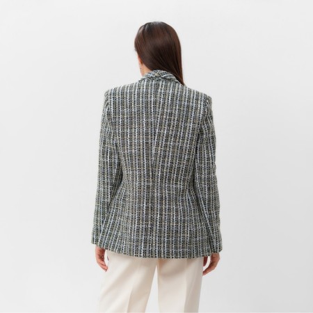 Jacket tweed double -breasted mist p. 46. ​​Blue-3