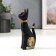Polystone souvenir "Black cat with golden ears and paws" 12.5x5x3.7 cm