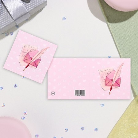 Mini-postcard "Letter" 7.5x7.5 cm-1