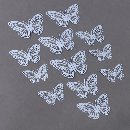 Set for decorating "Butterflies", set 12 pcs, color of makarun blue-1