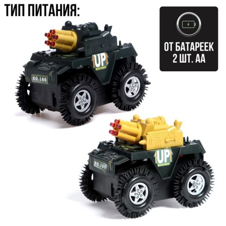 Tank-translator car, works on batteries, MIX color-3