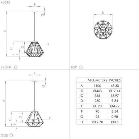 Tarle chandelier, 3x40W E14-3