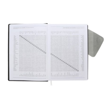 Leduced Diary, 205x150 mm 168 sheets, leatherette, block 70 g/m2, lies, magnetic refuge, gray-6