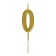 Candle in a cake on a skewer, number 0, gold, 4.5x2.5 cm