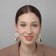 Earrings with pearl "sia" leaflet, white color in gold