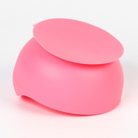 Baby plate, on the suction cup 300 ml., I crush me, 12x8x5, pink-5