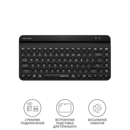 Keyboard A4Tech FSTYLER FBK30 Black USB wireless BT/Radio Slim Multimedia (FBK30 BLAC 10045-1