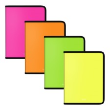 A5+notebook folder, erichkrause Matt Neon, plastic, on lightning, mix