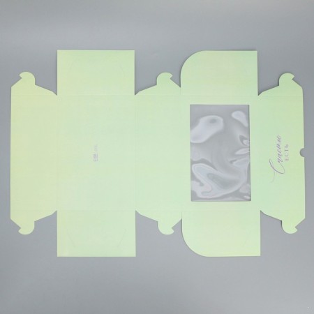 Box for cupcakes, confectionery packaging double -sided, 6 cells “Happiness is”, 25 x 17 x 10 cm-5