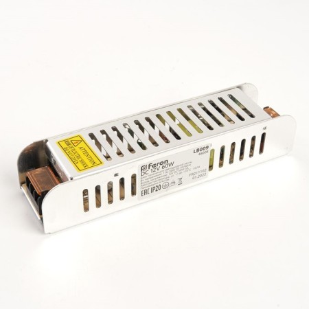 Electronic transformer for 12 W LED tape, Feron, LB009, 5A, 60 W