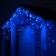 Garland "fringe" 3 x 0.6 m, IP65, UMS, dark rubber thread, 160 LED, blue glow, 220 V