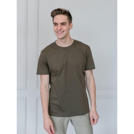 Male T -shirt, size 44, khaki color-3