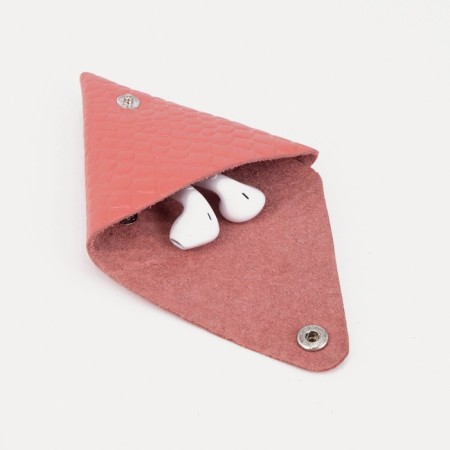 Case for coins/headphones on the button, pink color-3