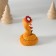 Polystone souvenir "Snake with an ice cream mug" 5x6 cm