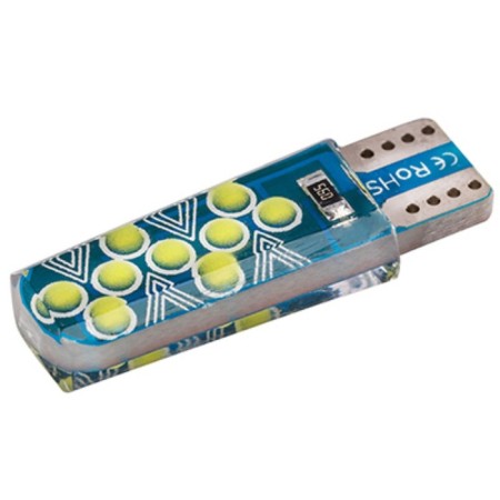 LED LED SkyWay T10 (W5W), 12 V, 18 COB diodes, without basement, 1-end, white
