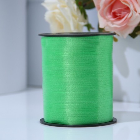 Tape for decor and gifts 0.5 cm x 500 m, green